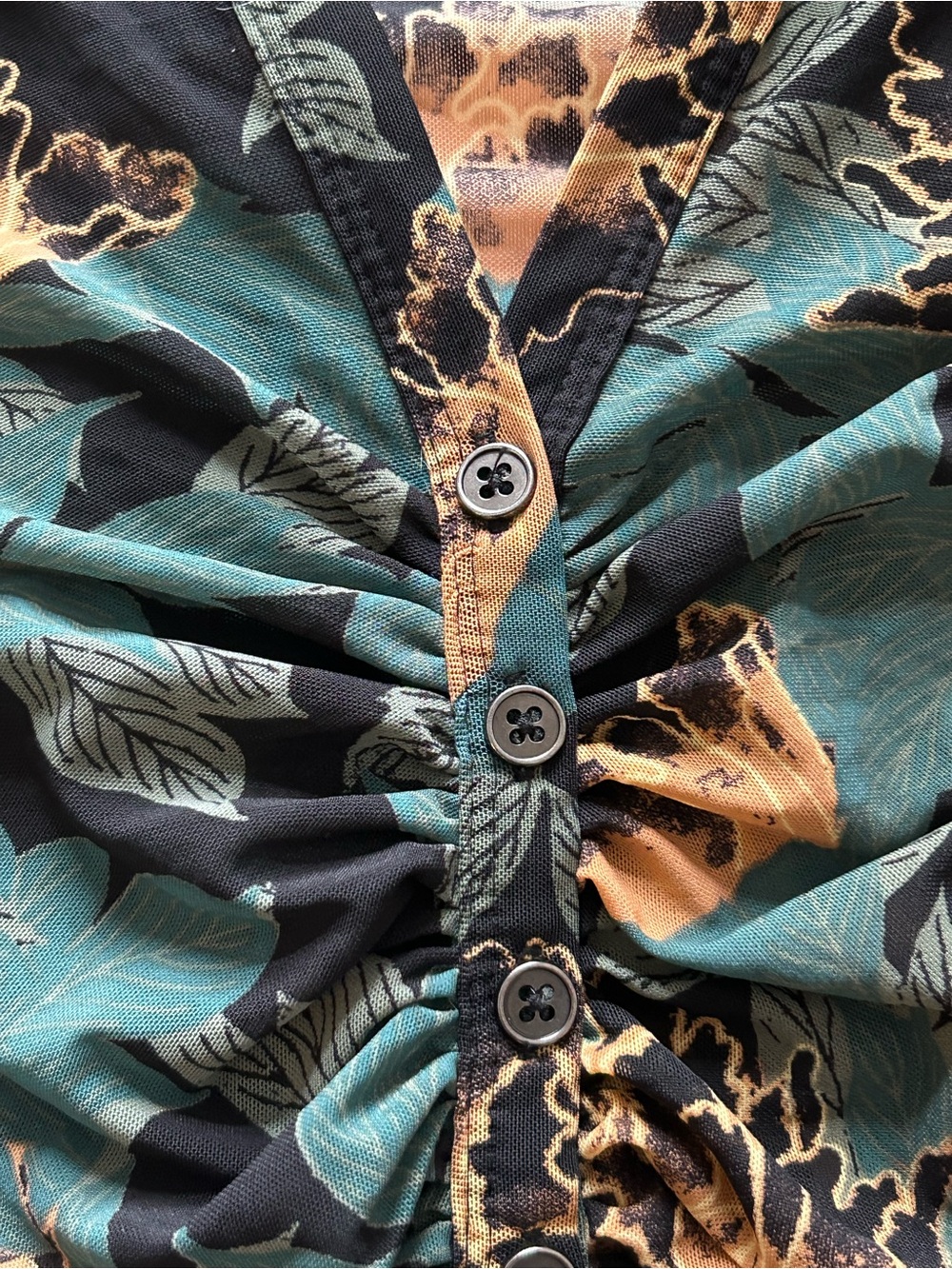 Free People Lucky Shirt in Black Bloom(size small) - Picture 8 of 10